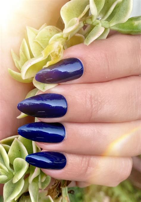 Sapphire Shimmering Blue Nail Polish Dark Blue Polish | Etsy