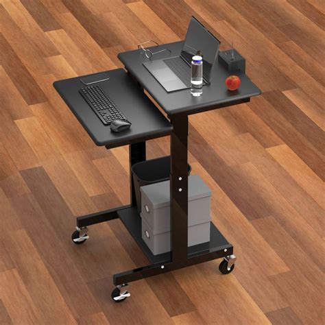 Offex Mobile Computer Workstation Cart with Battery-Powered Device ...