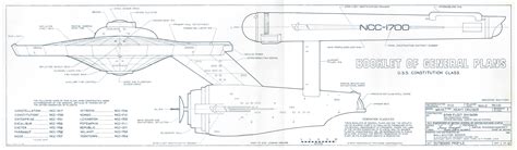 Star Trek Blueprints: General Plans: Constitution Class: U.S.S. Enterprise