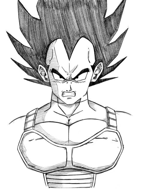 Vegeta Sketch at PaintingValley.com | Explore collection of Vegeta Sketch