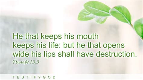 Reflection on Proverbs 13:3 – He Who Keeps His Mouth Keeps His Life