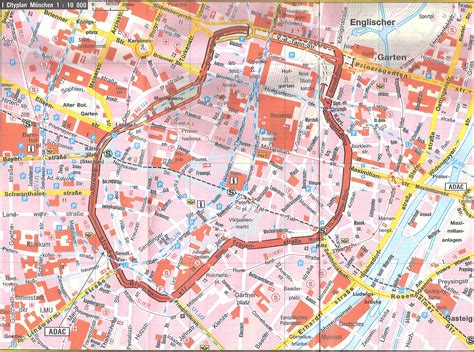 Detailed Tourist Map Of Munich City Munich Detailed Tourist Map ...