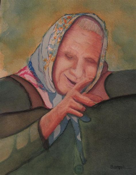 Babushka Lady Painting by David Bartsch - Pixels