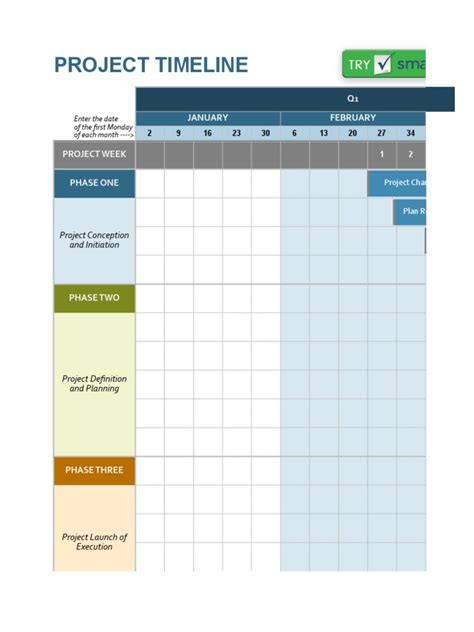 Project Timeline Template | PDF | Project Management | Business