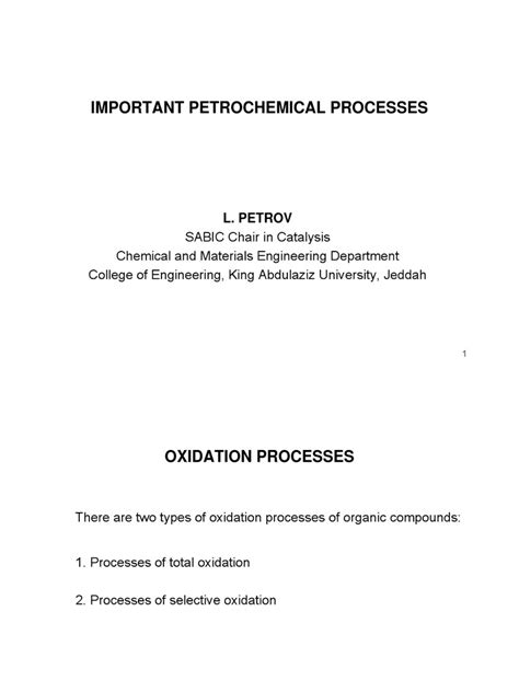 Petrochemical Processes | PDF | Business