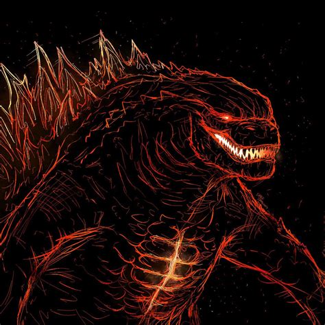 burning godzilla fan art - oracionparaunapersonaquevanaoperar