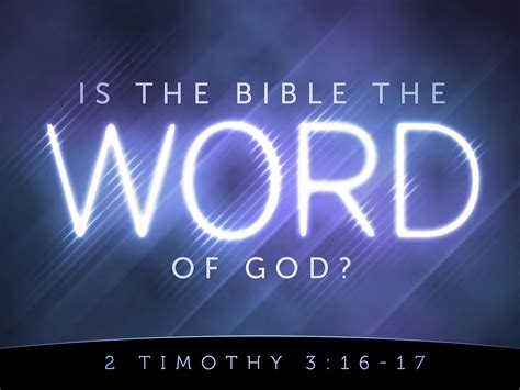 Is the Bible the Word of God? – Lehman Avenue Church of Christ