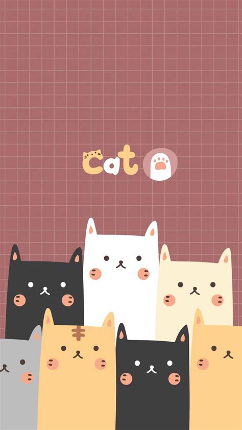 Wallpaper Kucing Kartun - 1600x2844 - Download HD Wallpaper - WallpaperTip