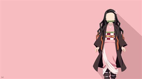 Nezuko Kamado Minimalist Wallpaper, HD Minimalist 4K Wallpapers, Images ...