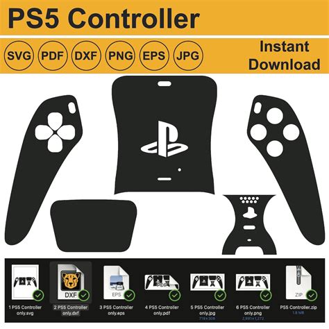 PS5 Controller Skin SVG Files Controller Only - Etsy