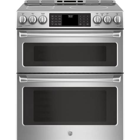 GE Cafe 6.7 cu. ft. Slide-In Double Oven Electric Range with Self ...