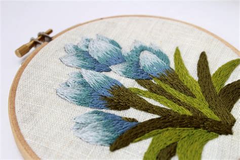 Embroidered Flowers Hoop Art .Botanical Embroidery Hoop Art. | Etsy