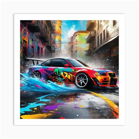 Street Racing Car Art Print by Noctarius - Fy