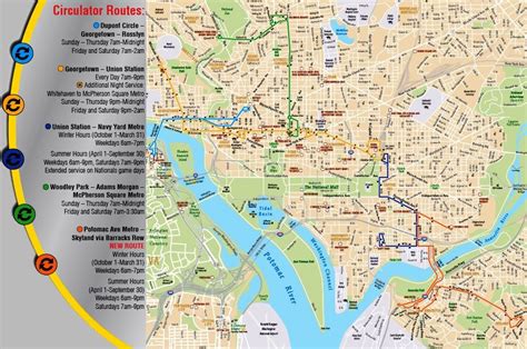 DC Circulator Map - Washington DC