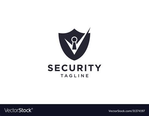 Creative shield for security logo design Vector Image