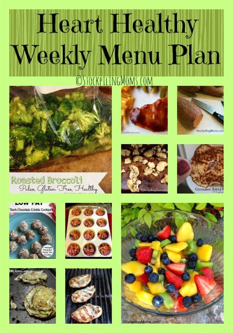 Heart Healthy Weekly Menu Plan - STOCKPILING MOMS™