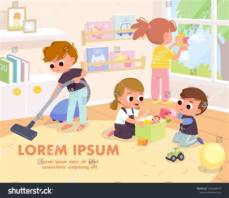 87 Children cleaning up toys Stock Illustrations, Images & Vectors ...