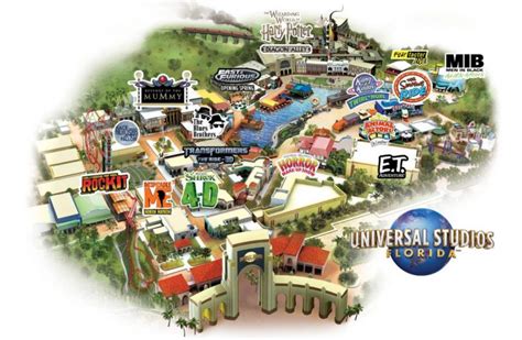 Universal Studios Printable Map