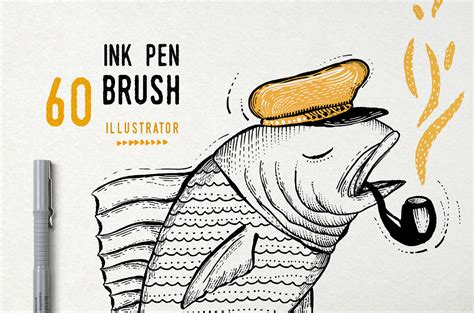 Ink Pen Brush vector ~ Illustrator Add-Ons ~ Creative Market