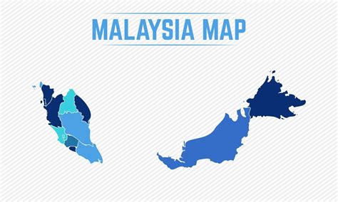 Malaysia Detailed Map With Regions 2323045 Vector Art at Vecteezy