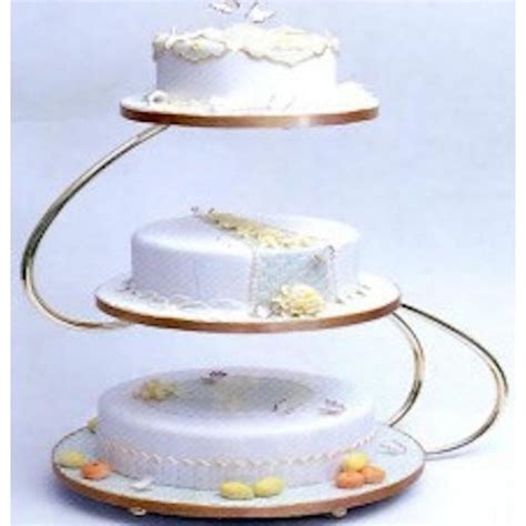 PME S shape 3 tier gold wedding cake stand - PME from Cake Stuff UK