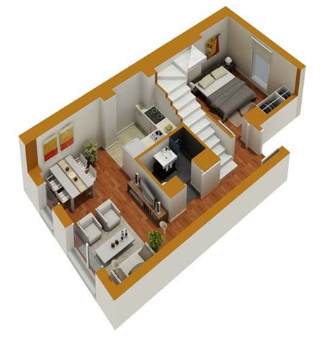 Modern 2 Bedroom House Floor Plan Design 3d – BESTHOMISH