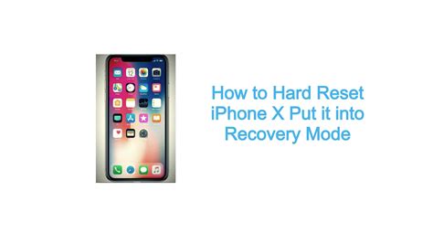 How to Hard Reset iPhone X Put it into Recovery Mode - TheCellGuide