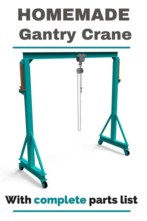 Gantry Crane Plans (Telescoping Design, All Drawings Included) | Gantry ...