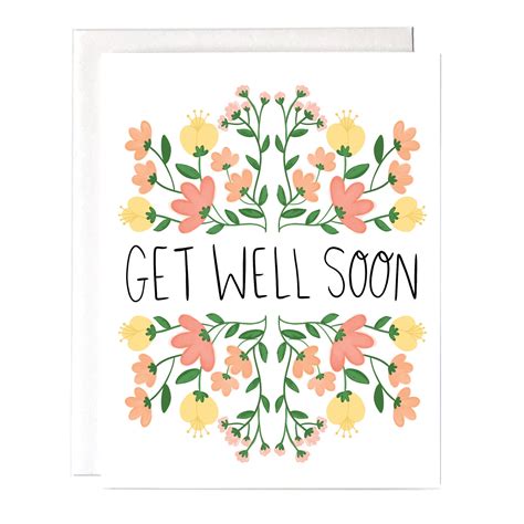 Get Well Soon Flowers Card – Fox Card Co