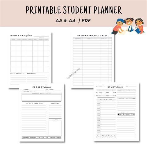 Student Planner Softcopy & Printable Online Book - BPrintable