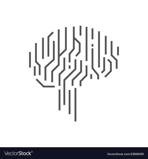 Artificial intelligence ai icon brain concept Vector Image