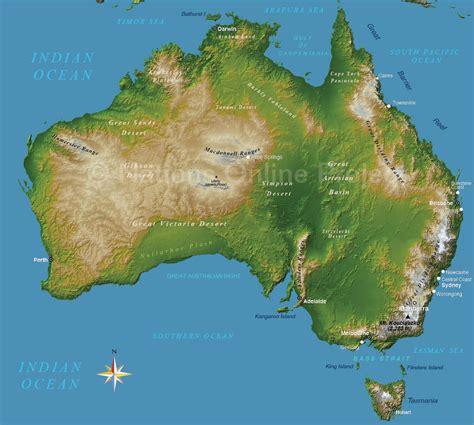 Australia Satellite Map