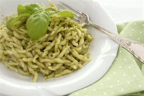 Trofie pasta with pesto