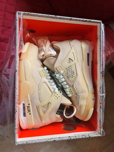 Air Jordan 4 Off White Sail, Men's Fashion, Footwear, Sneakers on Carousell