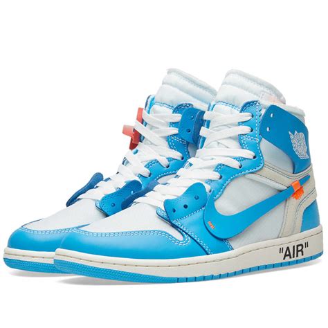 Nike x Off-White Air Jordan 1 Energy White, Dark Powder Blue & Cone ...