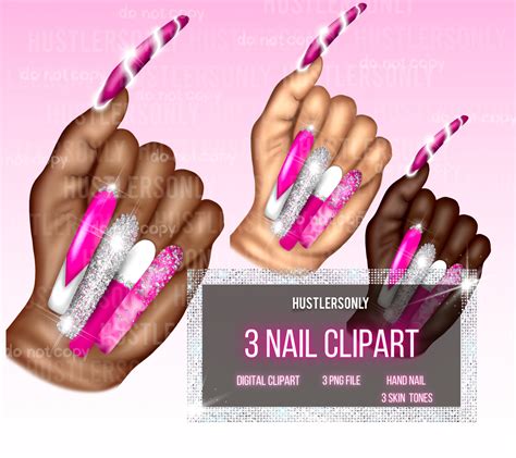 Digital CLIPART Download PNG Nails Hands Cosmetic Clipart | Etsy