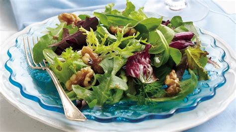 Mixed Greens Salad with Warm Walnut Dressing Recipe - BettyCrocker.com