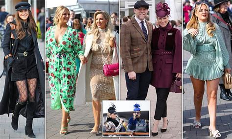 Cheltenham Festival revellers fashion arrive for day one | Daily Mail ...