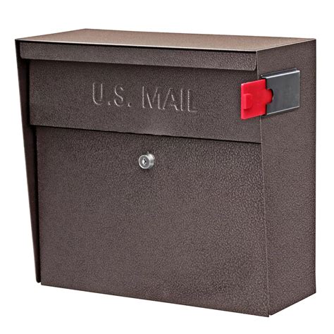 Mail Boss Bronze Metro Wall Mount Locking Mailbox | The Home Depot Canada