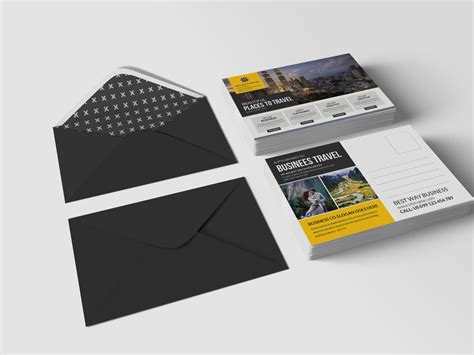 Holiday Travel Postcard PSD Design Template by Sneha on Dribbble