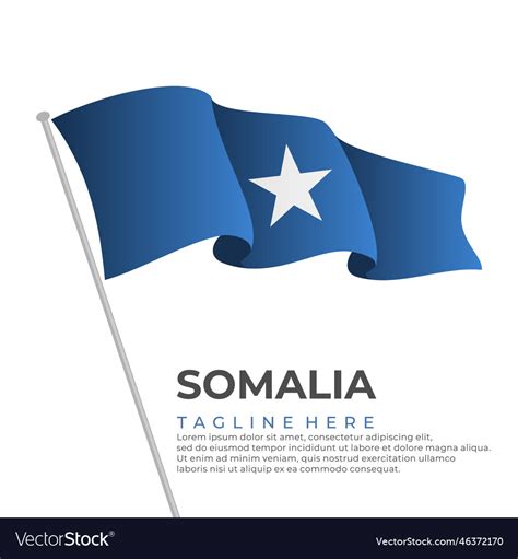 Template somalia flag modern design Royalty Free Vector