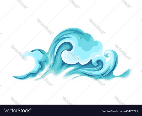 Ocean wave Royalty Free Vector Image - VectorStock