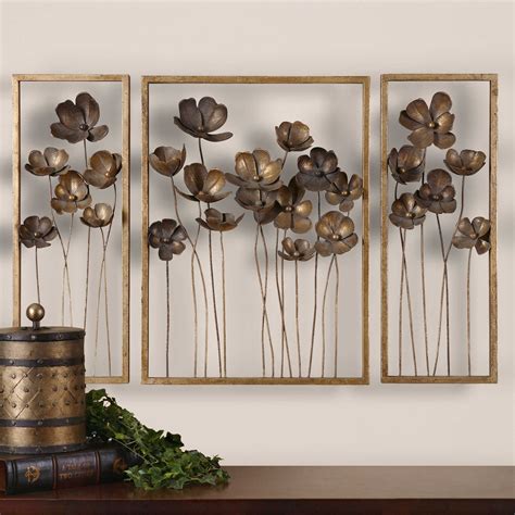 Metal Tulips Wall Decor, S/3 | Uttermost