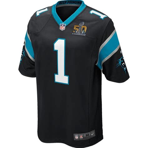 Men's Carolina Panthers Cam Newton Nike Black Super Bowl 50 Bound Game ...