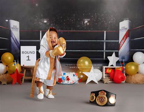 Newnan Baby Photographer | Boxing One Year Milestone Session