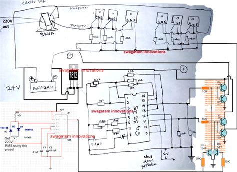 Circuit Diagram Sinewave 3KVA Inverter Using SG3525 and NE555 | UPS Today