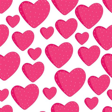 Seamless pattern of hearts, vector background, drawing of hearts shape ...