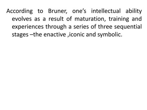 Cognitive development jerome s bruner | PPT