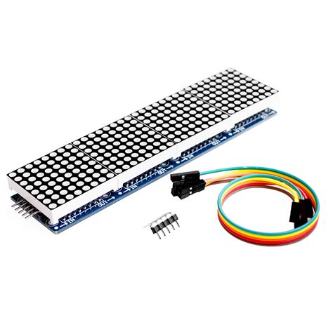 MAX7219 Dot Matrix Module Microcontroller 4 In One Display with 5P Line ...