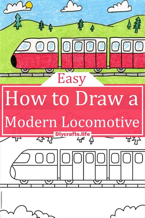 28 Easy Train Drawing Ideas - Step by Step Guide - DIY Crafts